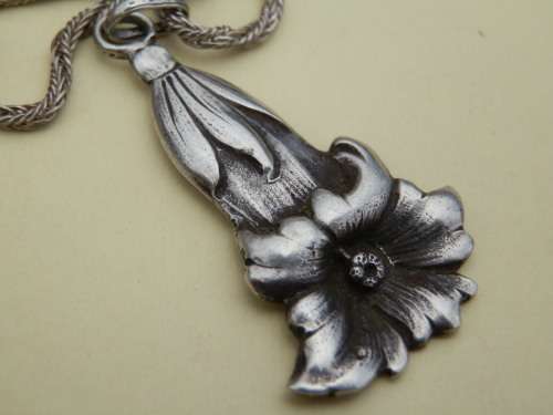 Antique sterling silver (9.8g) pendant and chain - seven (7) days to pay