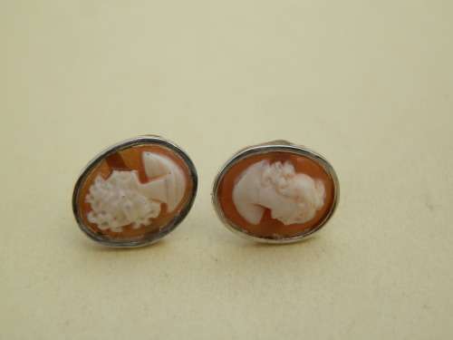 Sterling silver cameo earring - seven (7) days to pay