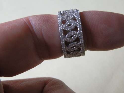 Sterling silver (7.1g) cubic ring - thirty (30) days to pay