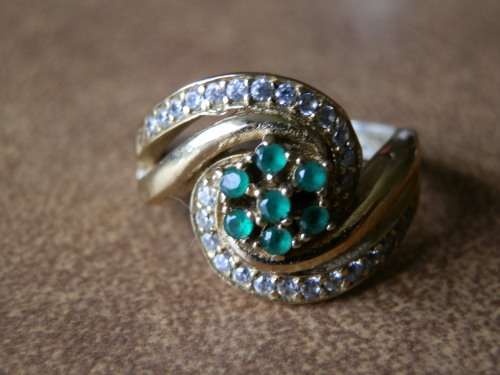 Sterling silver (6.2g) emerald ring - thirty (30) days to pay