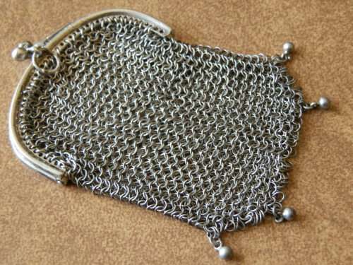 Rare!!  Antique silver (32.2g) chatelaine mesh pursh - seven (7) days to pay