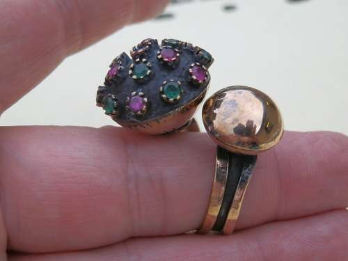 Sterling silver (11 g) ruby ring