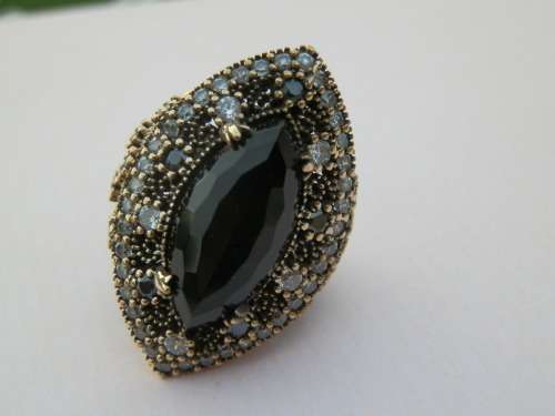 Sterling silver (12.2g) onyx ring - thirty (30) days to pay