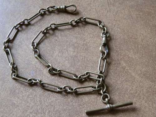 Old 9 ct rolled gold fob chain