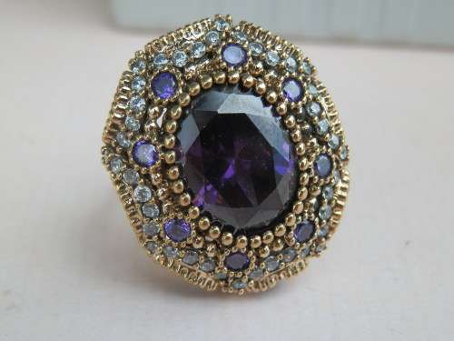 Sterling silver amethyst and topaz ring - thirty (30) days to pay