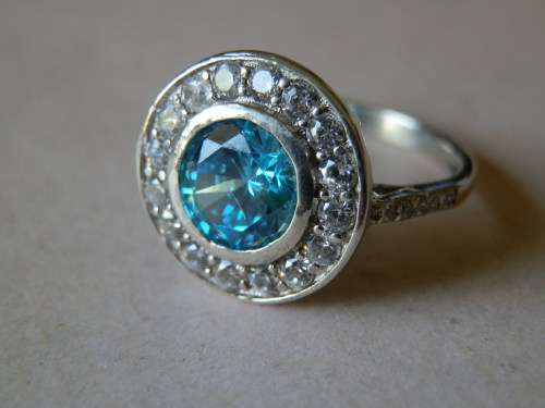Sterling silver topaz ring