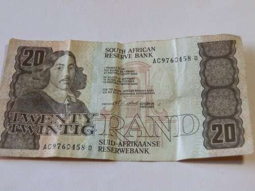 Old R20 note, AC9760458 D, signed by CL Stals (e)
