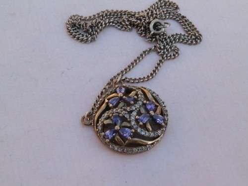 Sterling silver necklace, 12.6 g.