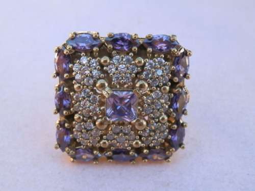 Sterling silver amethyst  ring, 10 g.