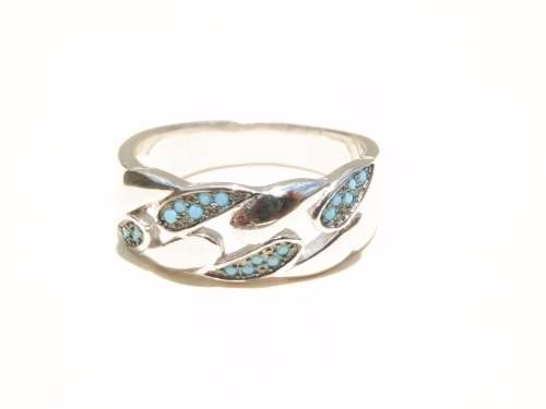 Awesome sterling silver turquoise ring - weight 5.2 g.