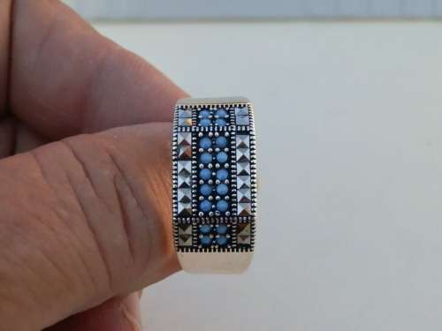 Nice casual SOLID sterling silver ring - weight 7.9 g.  Thirty (30) days to pay.