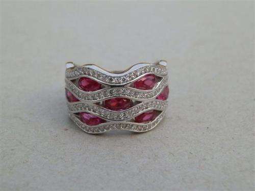SALE!!  Classy good quality solid sterling silver ruby ring - weight 7.36 g.