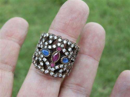 Fantastic sterling silver ruby ring - weight 13.52 g.
