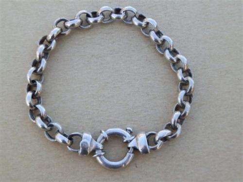Spectacular solid sterling silver bracelet with a Signoretti clasp - weight 19.06 g.