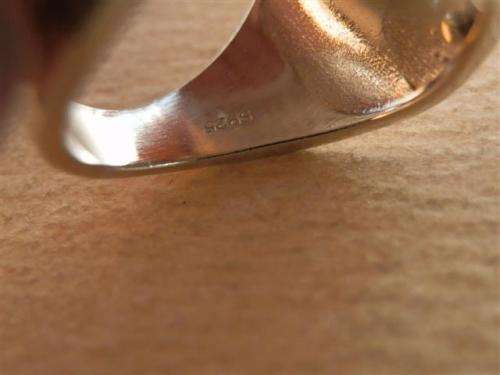 Smashing solid sterling silver ruby, sapphire and topaz ring - weight 12.14 g.