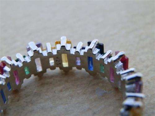 Alluring solid sterling silver ruby, blue sapphire and topaz ring - weight 3.15 g.