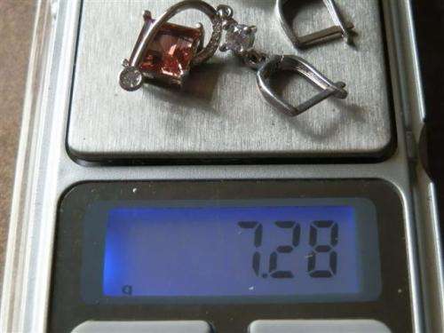 Marvelous solid sterling silver color changing Zultanite and topaz earrings - weight 7.28 g.