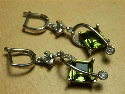 Marvelous solid sterling silver color changing Zultanite and topaz earrings - weight 7.28 g.