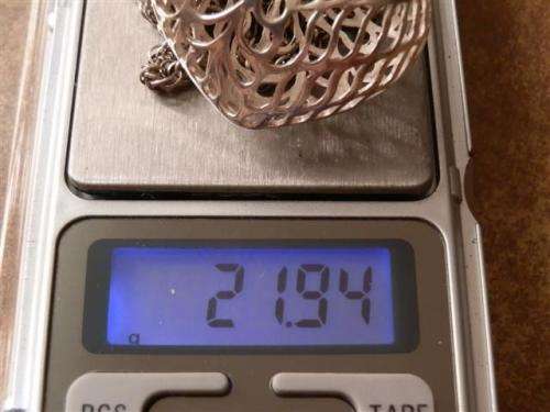 Awesome heavy solid sterling silver rope chain and a large filigree heart pendant - weight 21.94 g.