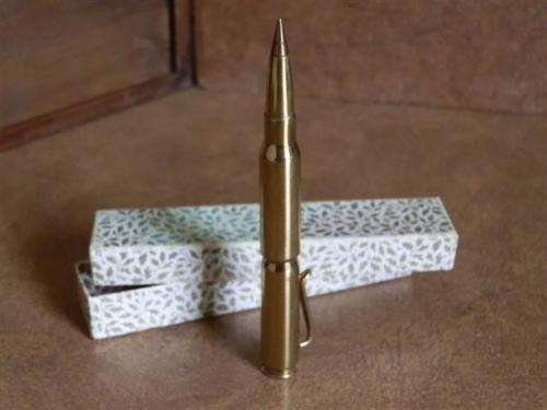 Vintage brass bullet shell pen