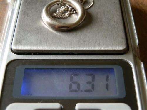 Charming solid sterling silver necklace - weight 6.31 g.