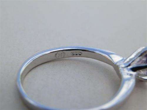 Marvelous solid sterling silver amethyst ring and bracelet combo - weight 3.35 g.