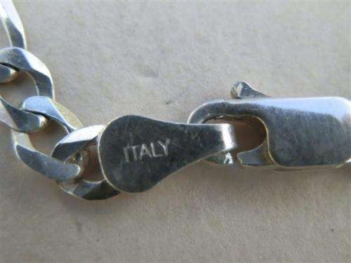 Study solid sterling silver neck chain - weight 8.7 g.