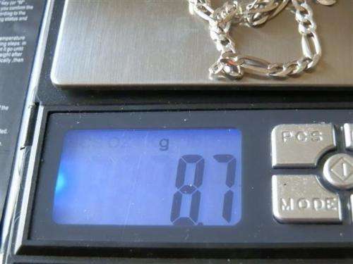 Study solid sterling silver neck chain - weight 8.7 g.