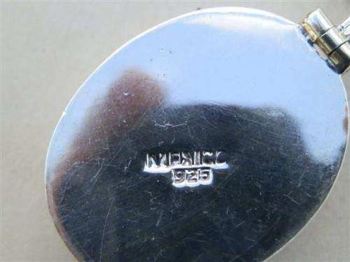 Exquisite solid sterling silver vintage Italian chain and Mexican pendant - weight 36.2 g.