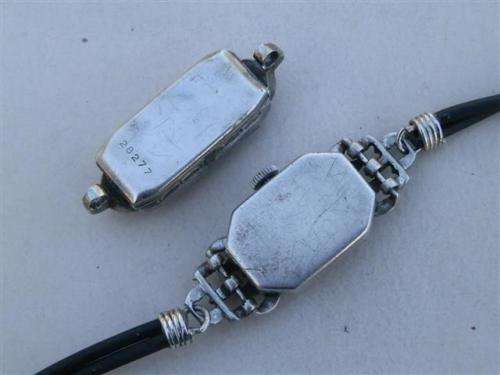 Amazing antique sterling silver Tosca lady's watch & watch case with stones - weight 24.8 g