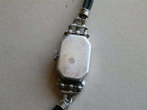 Amazing antique sterling silver Tosca lady's watch & watch case with stones - weight 24.8 g