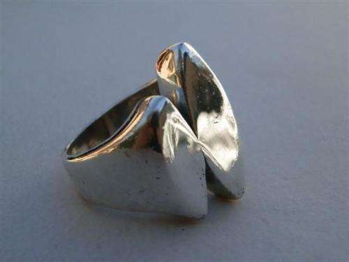 Astonishing heavy solid sterling silver ring - weight 12.2 g.