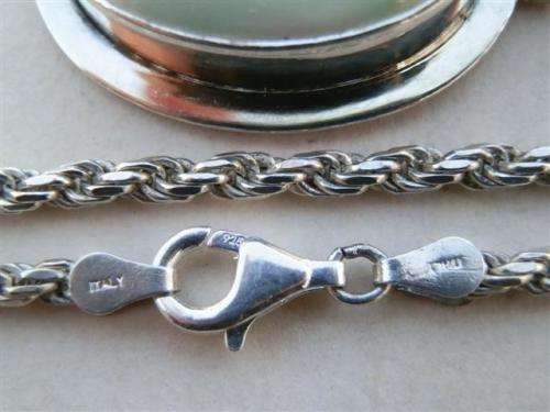 Exquisite solid sterling silver vintage Italian chain and Mexican pendant - weight 36.2 g.