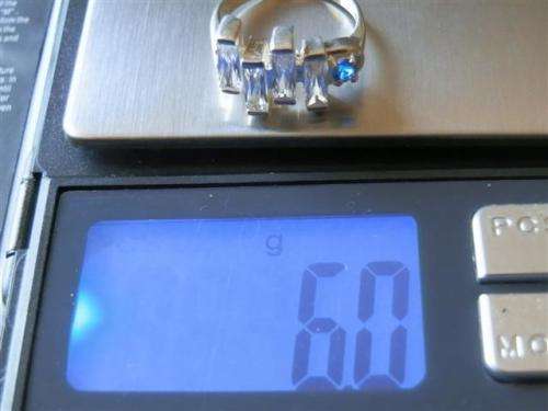 Awesome solid sterling silver blue sapphire ring - weight 6 g.