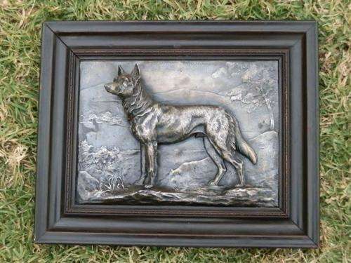 Magnificent 19th Century silver plated German HB pewter plaque, circa 1890's