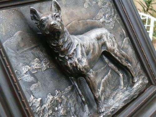 Magnificent 19th Century silver plated German HB pewter plaque, circa 1890's