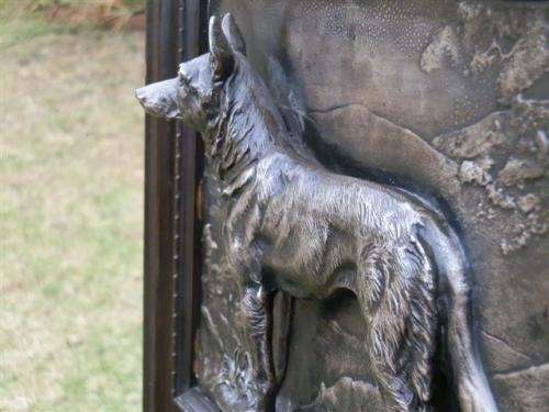 Magnificent 19th Century silver plated German HB pewter plaque, circa 1890's