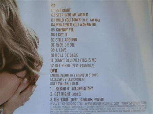 CD - Rebirth - Jennifer Lopez.