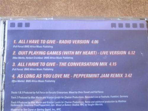 CD - All I have to give - Backstreet Boys.