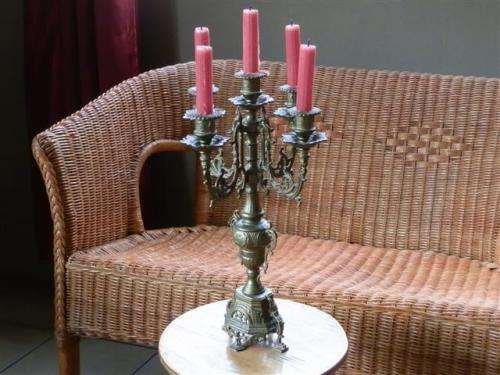 Magnificent vintage solid brass candlestick, in excellent condition. (2)