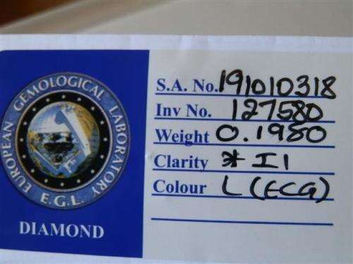 Sparkling EGL graded round brilliant NATURAL diamond, 0.198 ct