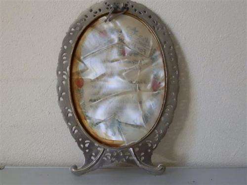 Marvelous Antique Silver Framed `For the one I love` Plaque