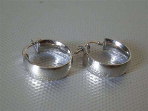 Awesome solid sterling silver hoop earrings