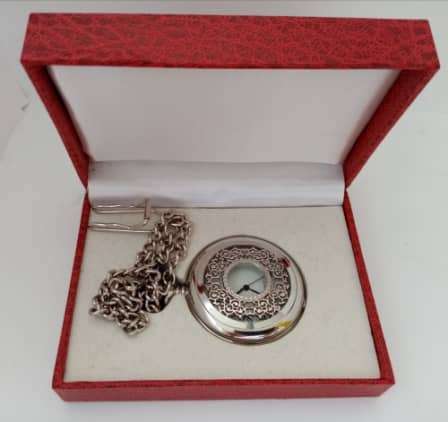 Pocket watch with fob chain in original box