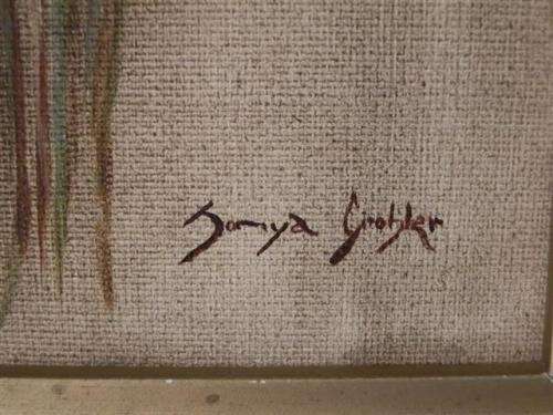 Signed Acrylic Still Life - Tanya Grobler