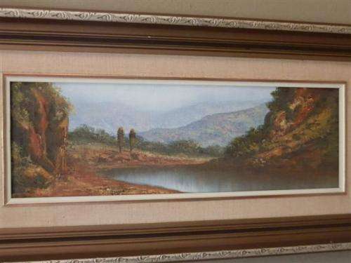 Landscape oil on board painting - Louise Repsold