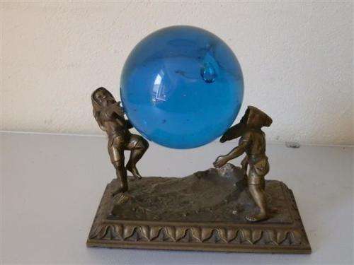 Antique brass gnomes paper weight