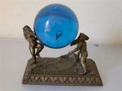 Antique brass gnomes paper weight