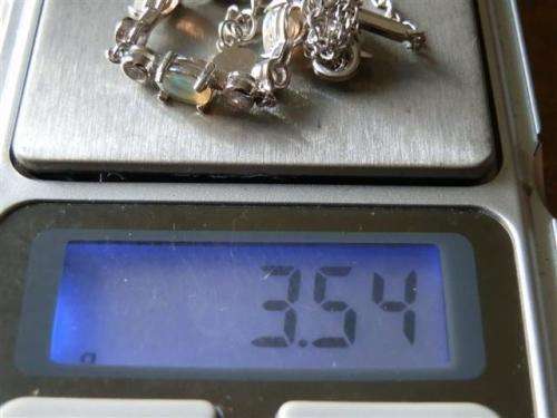 Elegant solid sterling silver white gold natural Fire Opal bracelet - weight 3.85 g.