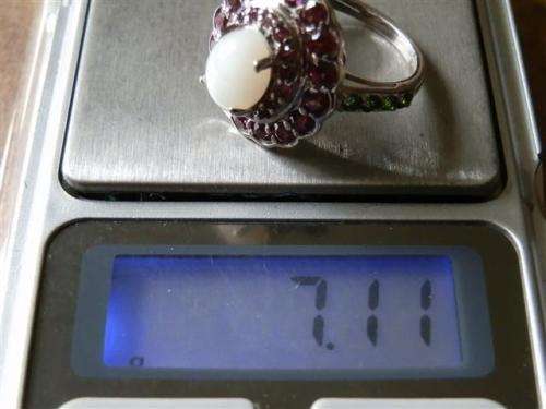 Smashing NATURAL Fire Opal and Garnet cluster ring - SOLID 14 ct white gold over sterling silver